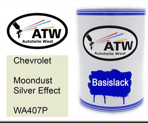 Chevrolet, Moondust Silver Effect, WA407P: 500ml Lackdose, von ATW Autoteile West.